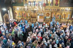 В праздник Благовещения Пресвятой Богородицы епископ Городецкий и Ветлужский Парамон совершил Божественную литургию в храме Пресвятой Живоначальной Троицы г. Заволжье