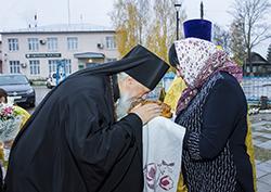 Архиерейская служба в поселке Тоншаево.