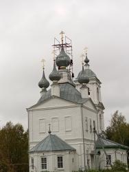 Чин освящения накупольного креста в селе Скоробогатово