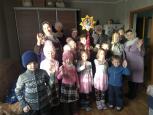 Юные Христославы воскресного кружка "Зернышки" поздравили шарангцев со светлым праздником Рождества Христова